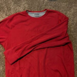 Red IZOD sweater, size extra large.